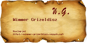 Wimmer Grizeldisz névjegykártya